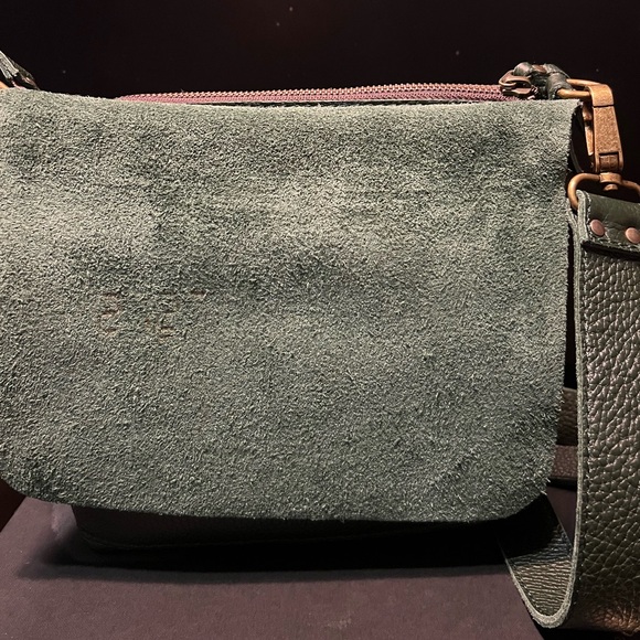 New Calma Forrest Green Pebbled Leather Purse Handmade in Spain NWOT - Picture 10 of 13